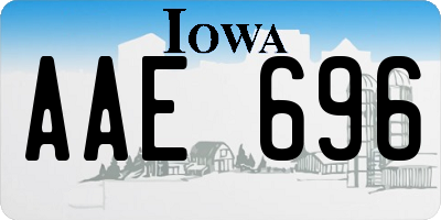 IA license plate AAE696