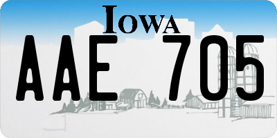 IA license plate AAE705