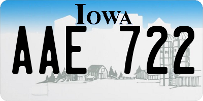 IA license plate AAE722