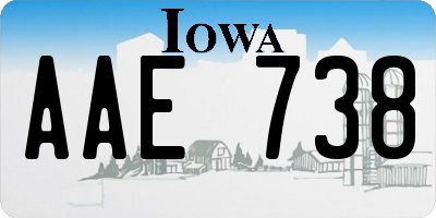 IA license plate AAE738