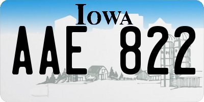 IA license plate AAE822
