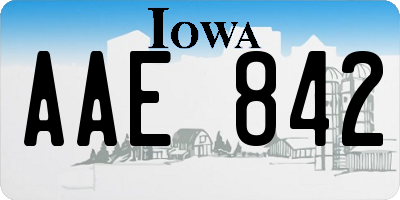 IA license plate AAE842