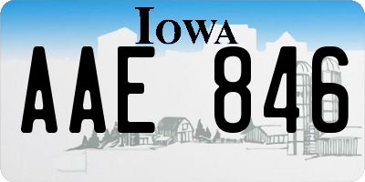IA license plate AAE846