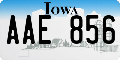 IA license plate AAE856