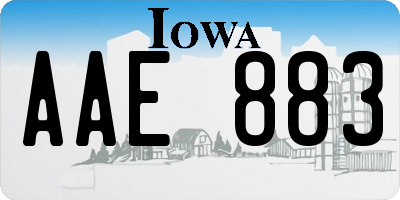 IA license plate AAE883
