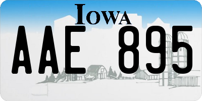 IA license plate AAE895