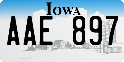IA license plate AAE897