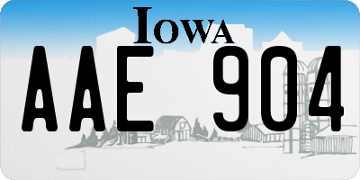 IA license plate AAE904