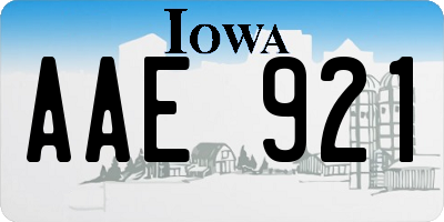 IA license plate AAE921