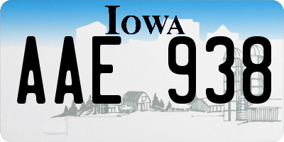IA license plate AAE938