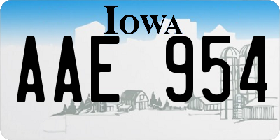 IA license plate AAE954