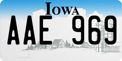 IA license plate AAE969