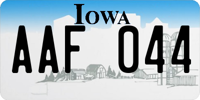 IA license plate AAF044