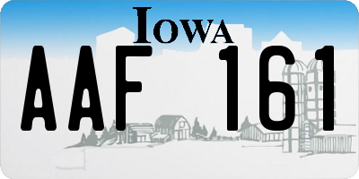 IA license plate AAF161