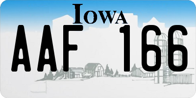 IA license plate AAF166