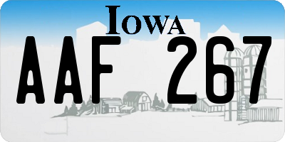 IA license plate AAF267