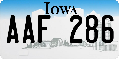 IA license plate AAF286