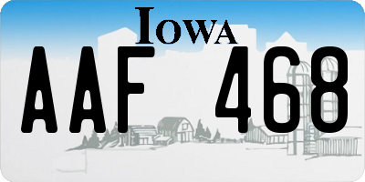 IA license plate AAF468