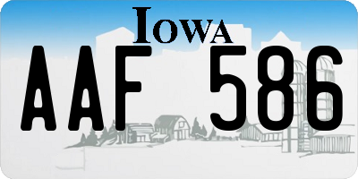 IA license plate AAF586