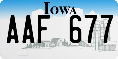 IA license plate AAF677