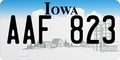 IA license plate AAF823