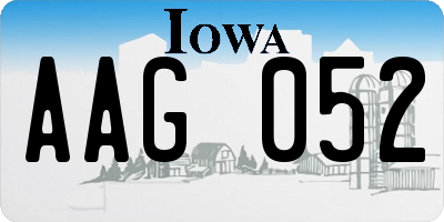 IA license plate AAG052