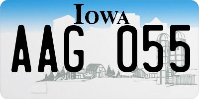 IA license plate AAG055