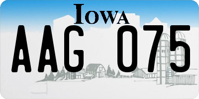 IA license plate AAG075