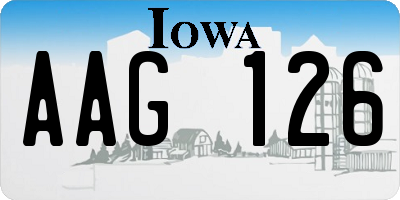IA license plate AAG126