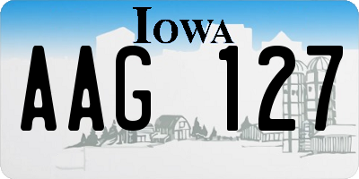 IA license plate AAG127