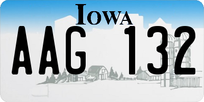 IA license plate AAG132
