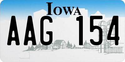 IA license plate AAG154