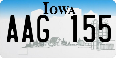 IA license plate AAG155