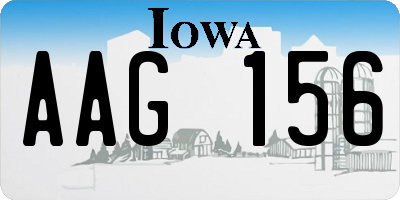 IA license plate AAG156