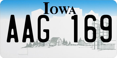 IA license plate AAG169