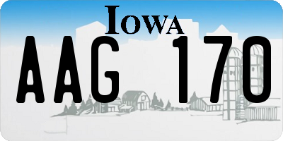 IA license plate AAG170