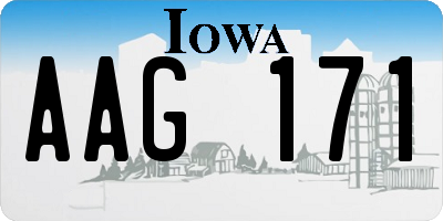 IA license plate AAG171