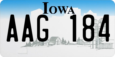 IA license plate AAG184