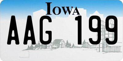 IA license plate AAG199