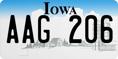 IA license plate AAG206