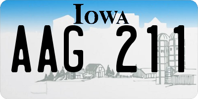 IA license plate AAG211