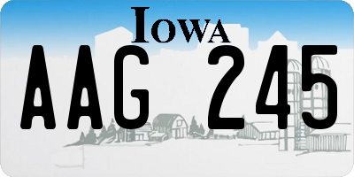 IA license plate AAG245