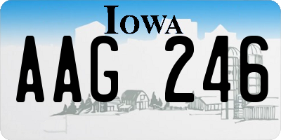 IA license plate AAG246