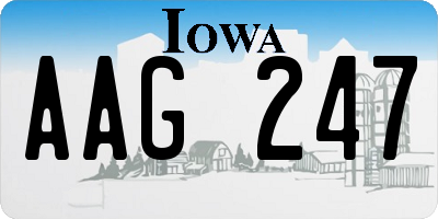 IA license plate AAG247