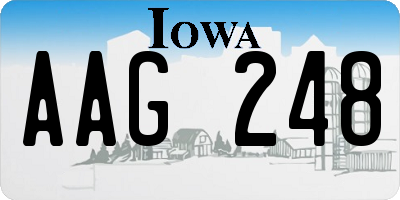 IA license plate AAG248