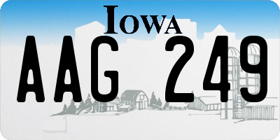 IA license plate AAG249