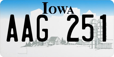 IA license plate AAG251