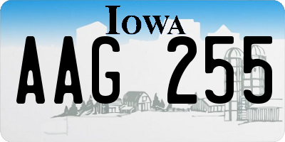 IA license plate AAG255