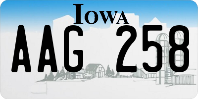 IA license plate AAG258