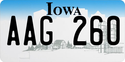 IA license plate AAG260